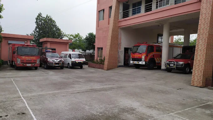 Firefighters in action